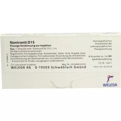 NONTRONIT D 15 ampuller, 8X1 ml