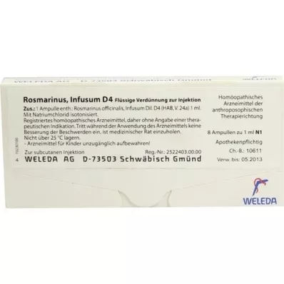 ROSMARINUS D 4 ampuller, 8X1 ml