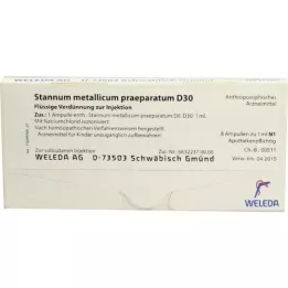 STANNUM METALLICUM praeparatum D 30 ampuller, 8X1 ml