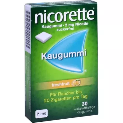 NICORETTE 2 mg frisk frugttyggegummi, 30 stk