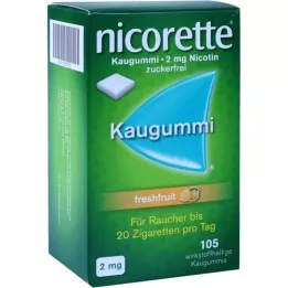 NICORETTE 2 mg frisk frugttyggegummi, 105 stk