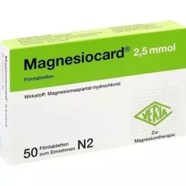 MAGNESIOCARD 2,5 mmol filmovertrukne tabletter, 50 stk