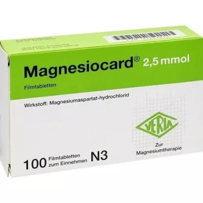 MAGNESIOCARD 2,5 mmol filmovertrukne tabletter, 100 stk