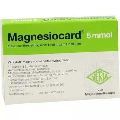 MAGNESIOCARD 5 mmol Plv.z.Her.e.Lsg.z.Intake, 20 stk