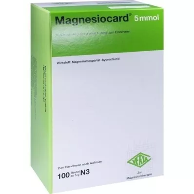 MAGNESIOCARD 5 mmol Plv.z.Her.e.Lsg.z.Intake, 100 stk