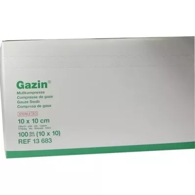 GAZIN Gaze komp. 10x10 cm steril 16-fold, 10x10 stk