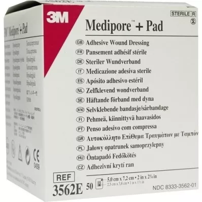 MEDIPORE Plus Pad 3562E steril sårforbinding, 50 stk