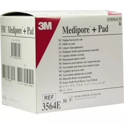 MEDIPORE Plus Pad 3564E steril sårforbinding, 50 stk