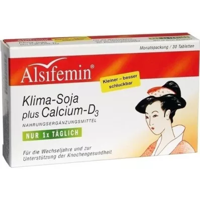 ALSIFEMIN Klima-Soja plus Calcium D3 tabletter, 30 stk