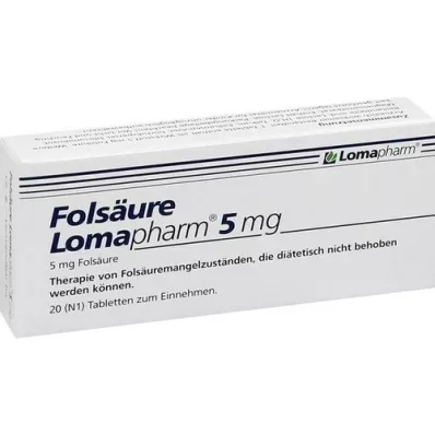 FOLSÄURE LOMAPHARM 5 mg tabletter, 20 stk