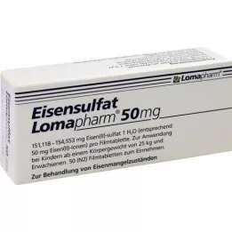 EISENSULFAT Lomapharm 50 mg filmovertrukne tabletter, 50 stk