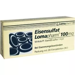 EISENSULFAT Lomapharm 100 mg filmovertrukne tabletter, 20 stk