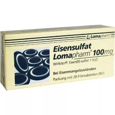 EISENSULFAT Lomapharm 100 mg filmovertrukne tabletter, 20 stk