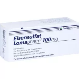 EISENSULFAT Lomapharm 100 mg filmovertrukne tabletter, 50 stk