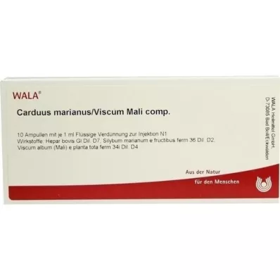 CARDUUS MARIANUS/VISCUM mali comp.ampuller, 10X1 ml