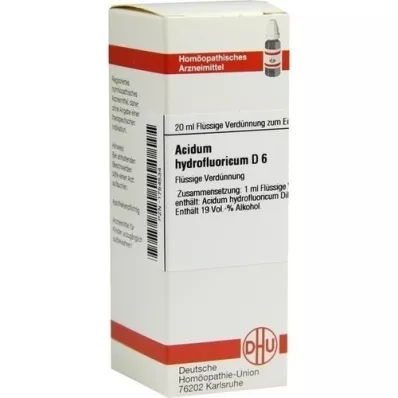 ACIDUM HYDROFLUORICUM D6 Fortynding, 20 ml