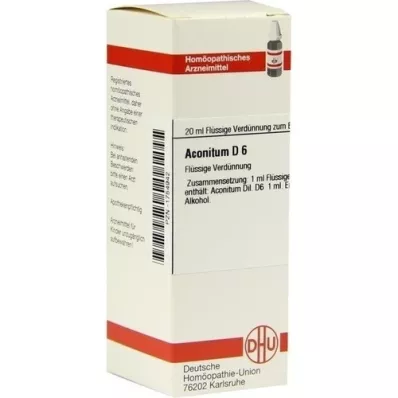 ACONITUM D6 Fortynding, 20 ml