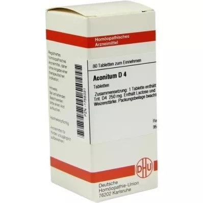 ACONITUM D 4 tabletter, 80 stk
