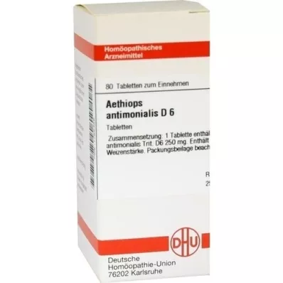 AETHIOPS ANTIMONIALIS D 6 tabletter, 80 stk AETHIOPS ANTIMONIALIS D 6 tabletter, 80 stk