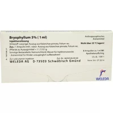 BRYOPHYLLUM 5 % 1 ml injektionsvæske, 8X1 ml