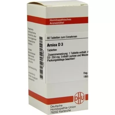 ARNICA D 3 tabletter, 80 stk