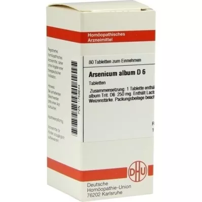 ARSENICUM ALBUM D 6 tabletter, 80 stk