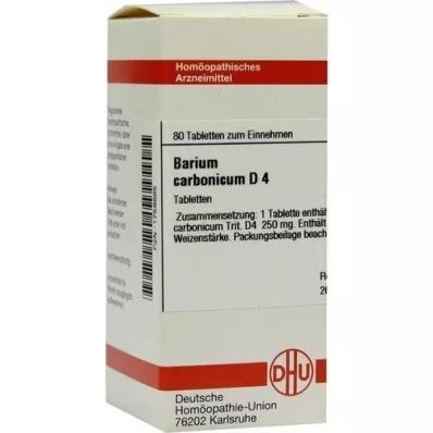 BARIUM CARBONICUM D 4 tabletter, 80 stk