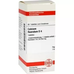 CALCIUM FLUORATUM D 4 tabletter, 80 stk