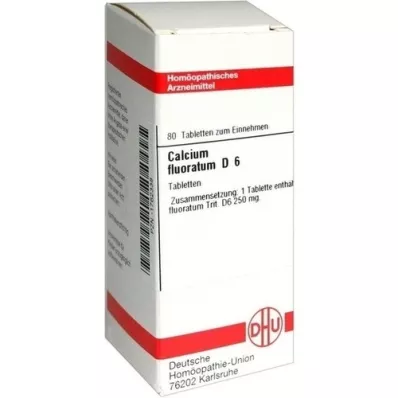CALCIUM FLUORATUM D 6 tabletter, 80 stk
