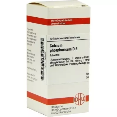 CALCIUM PHOSPHORICUM D 6 tabletter, 80 stk