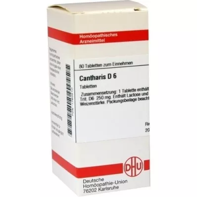 CANTHARIS D 6 tabletter, 80 stk
