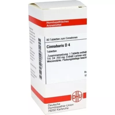 CINNABARIS D 4 tabletter, 80 stk