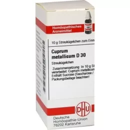 CUPRUM METALLICUM D 30 kugler, 10 g