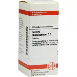FERRUM PHOSPHORICUM D 3 tabletter, 80 stk