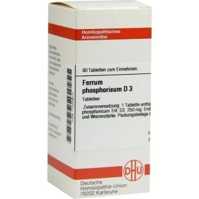 FERRUM PHOSPHORICUM D 3 tabletter, 80 stk