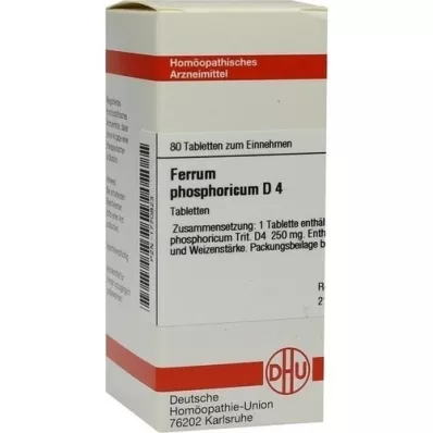 FERRUM PHOSPHORICUM D 4 tabletter, 80 stk