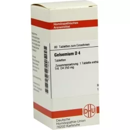 GELSEMIUM D 4 tabletter, 80 stk