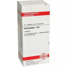 GELSEMIUM D 6 tabletter, 80 stk