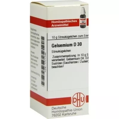 GELSEMIUM D 30 kugler, 10 g