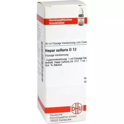 HEPAR SULFURIS D 12 Fortynding, 20 ml