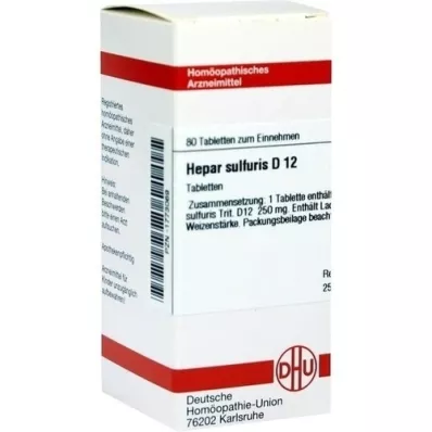 HEPAR SULFURIS D 12 tabletter, 80 stk