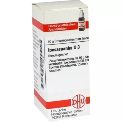 IPECACUANHA D 3 kugler, 10 g
