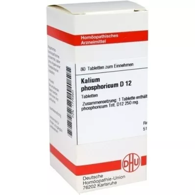 KALIUM PHOSPHORICUM D 12 tabletter, 80 stk KALIUM PHOSPHORICUM D 12 tabletter, 80 stk