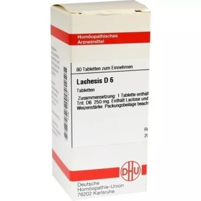 LACHESIS D 6 tabletter, 80 stk