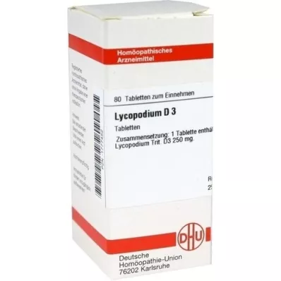 LYCOPODIUM D 3 tabletter, 80 stk