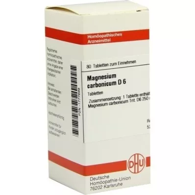MAGNESIUM CARBONICUM D 6 tabletter, 80 stk