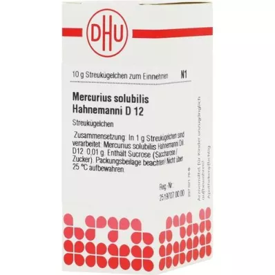 MERCURIUS SOLUBILIS Hahnemanni D 12 kugler, 10 g