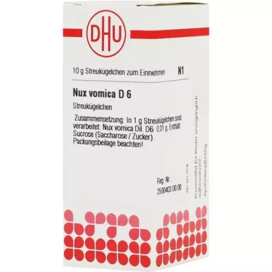 NUX VOMICA D 6 kugler, 10 g