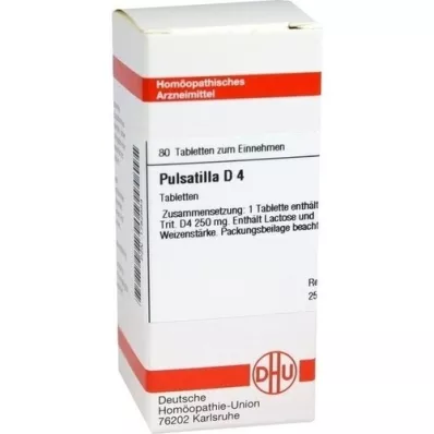 PULSATILLA D 4 tabletter, 80 stk