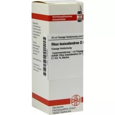 RHUS TOXICODENDRON D6 Fortynding, 20 ml